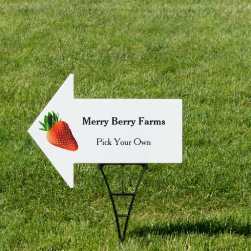 Strawberry Farm Pick Your Own Yard Sign