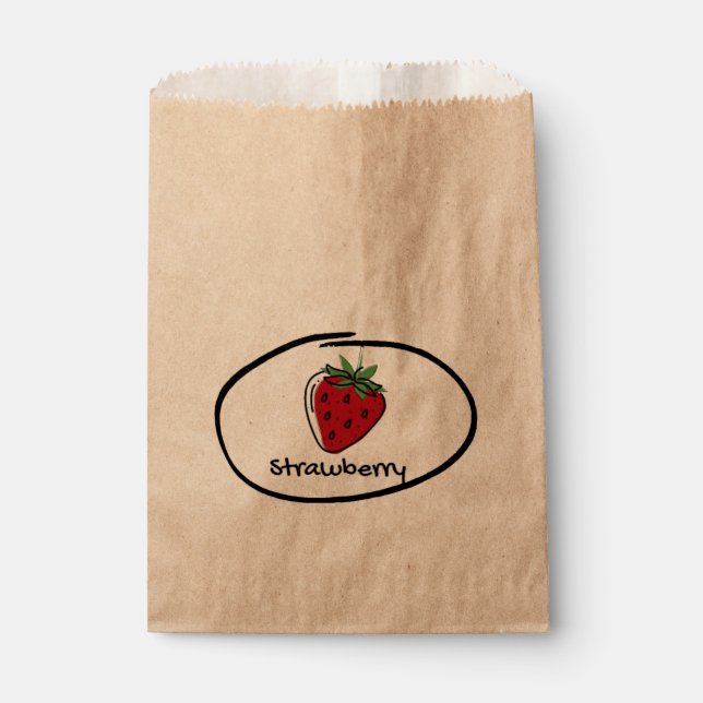Strawberry Favor bags  (Front)