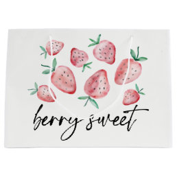 Strawberry Favor Berry Sweet Farmers Market Party  Large Gift Bag