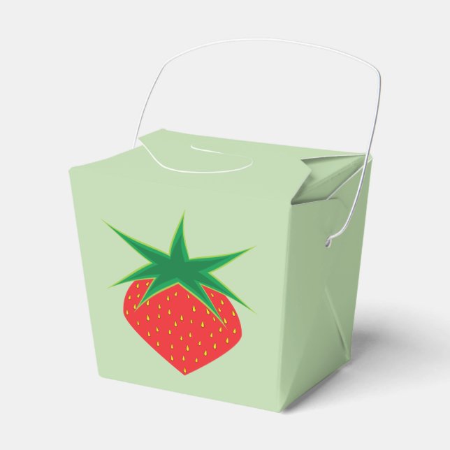 Strawberry Favor Box (Front Side)