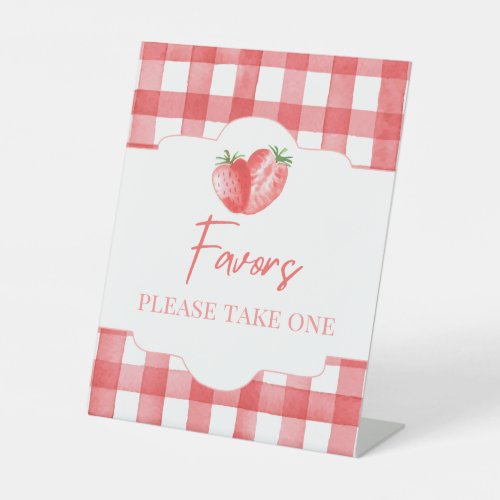 Strawberry Favor Sign  8x10 Strawberry Sign