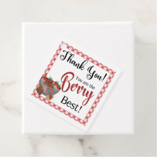 Strawberry Favor tags, Chocolate strawberry favor Tags