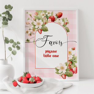 Strawberry Favors please take one Poster