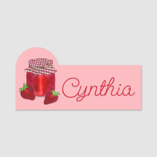 Strawberry Festival Berry Farm Berries Jam Summer Name Tag