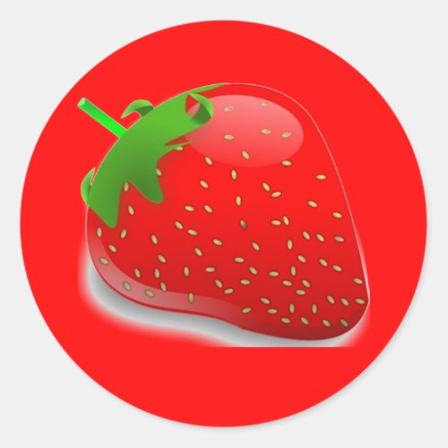 Strawberry Festival Classic Round Sticker