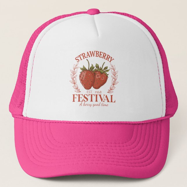 Strawberry Festival Trucker Hat (Front)