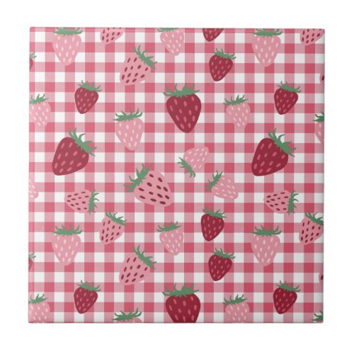 Strawberry Field Pattern Ceramic Tile