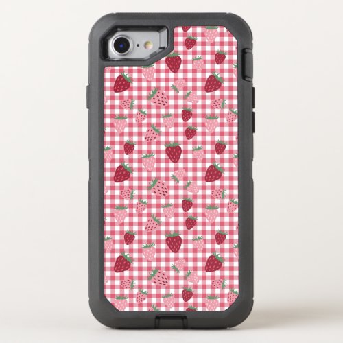 Strawberry Field Pattern OtterBox Defender iPhone SE87 Case