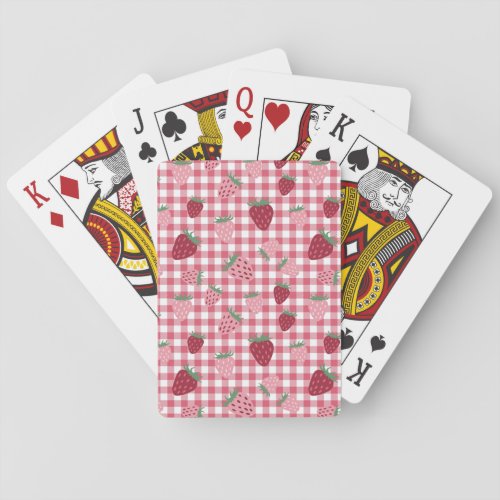 Strawberry Field Pattern Playing Cards