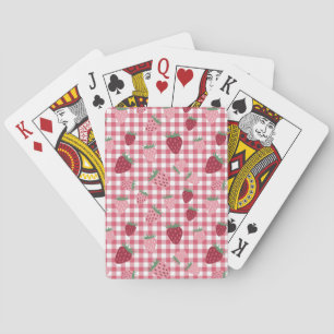 Strawberry Field Pattern Poker Cards