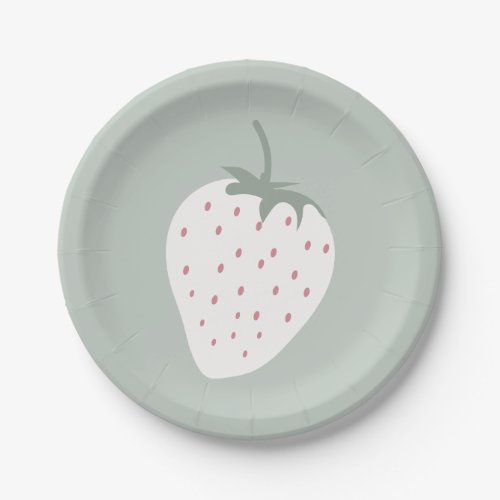 Strawberry Fields Berry First Birthday  Girl Paper Plates