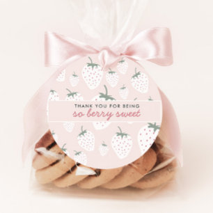 Strawberry Fields Berry Sweet Pink Girl Favor Tags