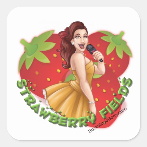 Strawberry Fields Cartoon Sticker