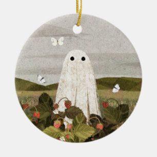Strawberry Fields Ceramic Ornament