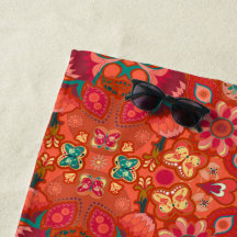 Strawberry Fields Coral Paisley