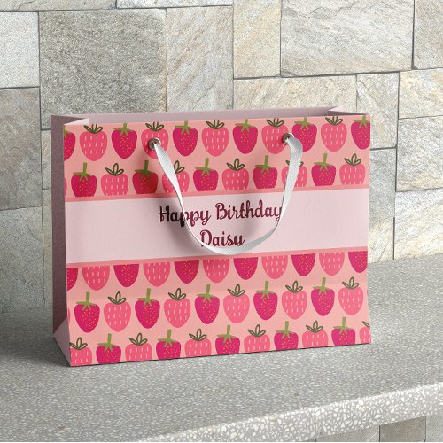 Strawberry Fields Delight 1 Large Gift Bag