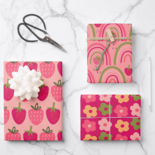 Strawberry Fields Delight 1 Wrapping Paper Sheets