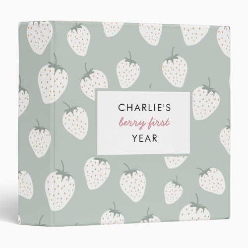 Strawberry Fields First Year Memory Photo Album 3  3 Ring Binder