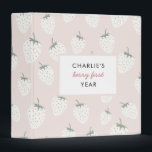 Strawberry Fields First Year Memory Photo Album 3 Ring Binder<br><div class="desc">Capture your little one's very first year with this adorable pale strawberry first year memory and photo album!</div>