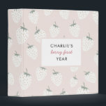 Strawberry Fields First Year Memory Photo Album 3 Ring Binder<br><div class="desc">Capture your little one's very first year with this adorable pale strawberry first year memory and photo album!</div>