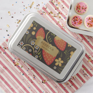 Strawberry Fields Khokhloma Golden Name Plate Cake Pan