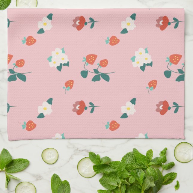 Strawberry Fields Kitchen Towel (Folded)