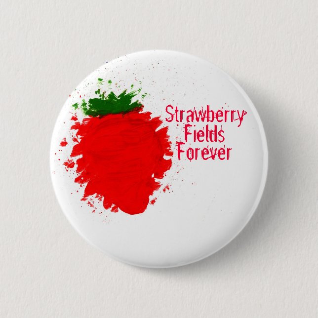 Strawberry Fields Pinback Button (Front)
