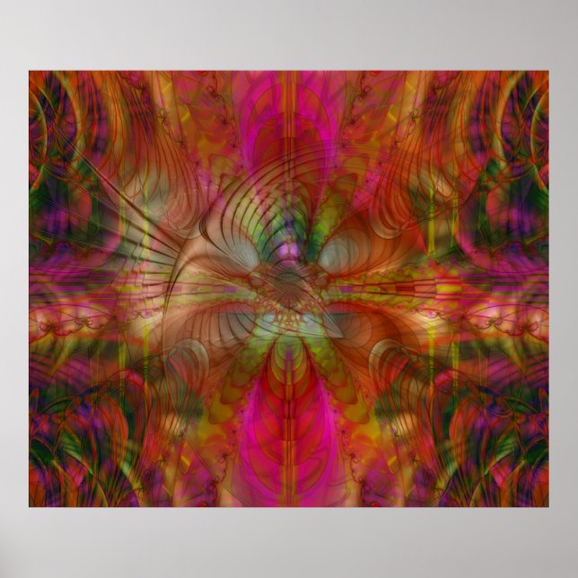 Strawberry Fields Psychedelic Abstract Poster (Front)