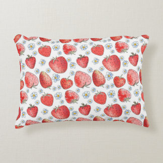 Strawberry Fields: Summer Freshness Accent Pillow