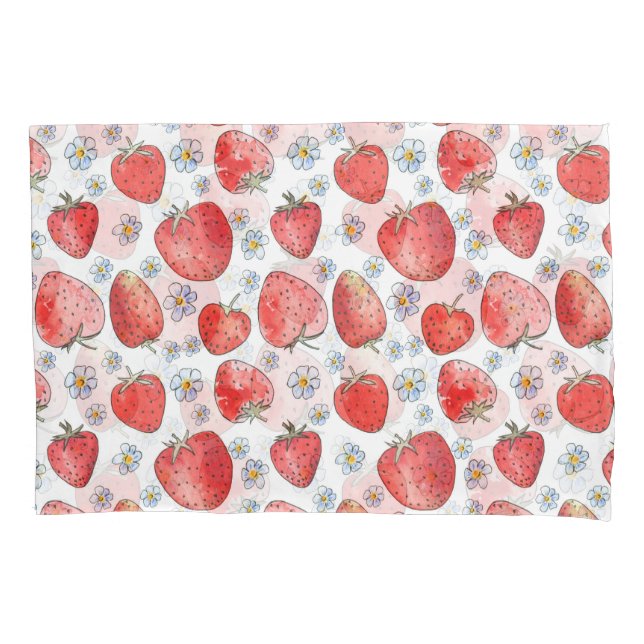 Strawberry Fields: Summer Freshness Pillow Case (Front)