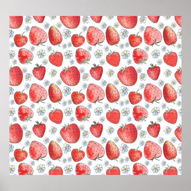 Strawberry Fields: Summer Freshness Poster (Front)