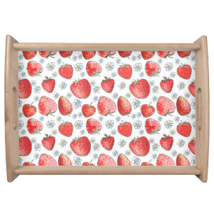 Strawberry Fields: Summer Freshness Serving Tray