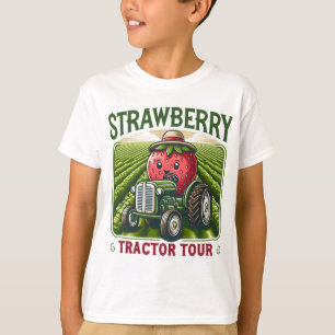  Strawberry Fields Tractor Tour Cute Farm  T-Shirt