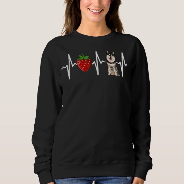 Strawberry Finnish Lapphund Heartbeat Dog Sweatshirt (Front)