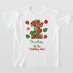 Strawberry first birthday kids tshirts Brother<br><div class="desc">Celebrate  birthday with this special t-shirt,  special and personalized design</div>