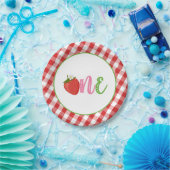 Strawberry First Birthday Paper Plates - ONE (Party)