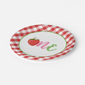 Strawberry First Birthday Paper Plates - ONE (Angled)