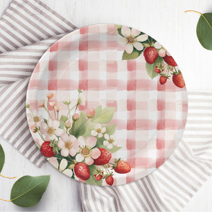 Strawberry First Birthday Party Berry Paper Plates