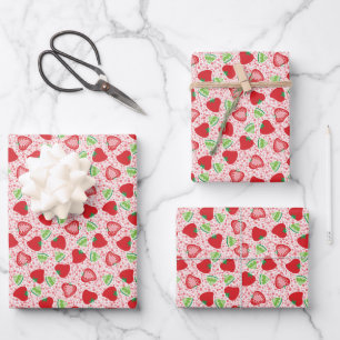 Strawberry Fizz wrapping paper sheets