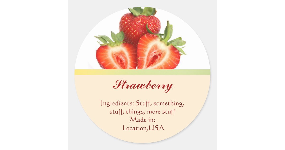 Strawberry Flavor Labels