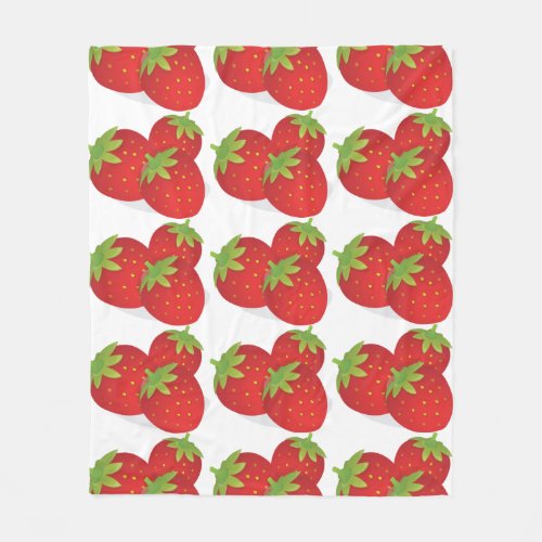 strawberry fleece blanket