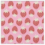 Strawberry Flip on Pink Fabric