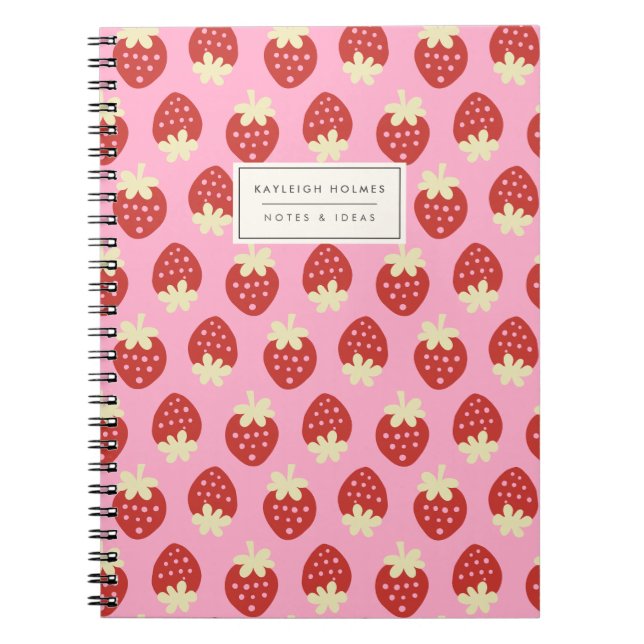 Strawberry Flip (Pink) Notebook (Front)