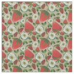 Strawberry Floral Pattern Fabric