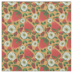 Strawberry Floral Yellow Pattern Fabric