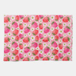 Strawberry &amp; florals pattern kitchen towel