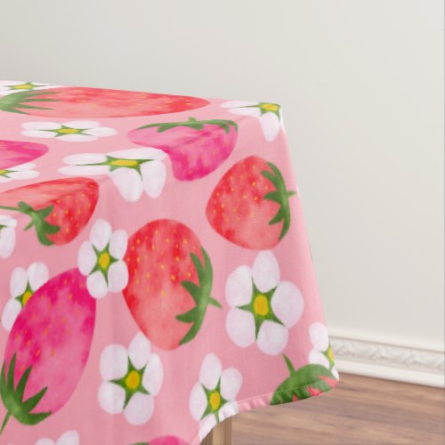 Strawberry  florals pattern tablecloth