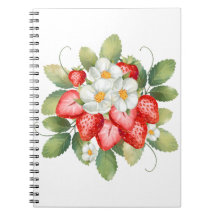Strawberry Flower Fruit Stationary Paper Note