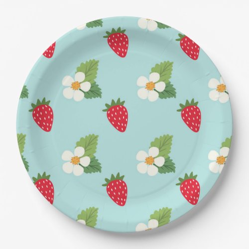 Strawberry Flower Paper Plates