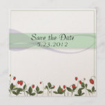 Strawberry Flowers Save The Date